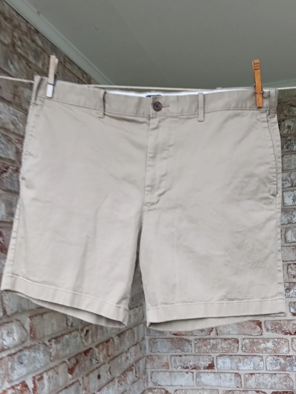 J. Crew Men's Beige Flat Front Cotton Shorts